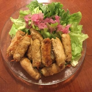 ほうれん草の豚肉巻き☆辛子照り焼き